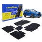 Goodyear Custom Fit Car Floor Liners For Nissan Rogue 2014-2020 Black/Black 5 Pc. Set All-Weather Diamond Shape Liner Traps Dirt Liquid Rain And Dust Precision Interior Coverage - GY004030