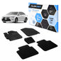 Goodyear Custom Fit Car Floor Liners For Toyota Camry 2015-2017 Black/Black 5 Pc. Set All-Weather Diamond Shape Liner Traps Dirt Liquid Rain And Dust Precision Interior Coverage - GY004042