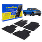 Goodyear Custom Fit Car Floor Liners For Toyota Tundra 2014-2021 CrewMax Black/Black 4 Pc. Set All-Weather Diamond Shape Liner Traps Dirt Liquid Precision Interior Coverage - GY004087