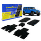 Goodyear Custom Fit Car Floor Liners For Jeep Wrangler 2014-2018 Black/Black 5 Pc. Set All-Weather Diamond Shape Liner Traps Dirt Liquid Precision Interior Coverage - GY004123