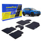Goodyear Custom Fit Car Floor Liners For Jeep Compass 2017-2021 Black/Black 5 Pc. Set All-Weather Diamond Shape Liner Traps Dirt Liquid Rain And Dust Precision Interior Coverage - GY004132