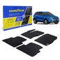 Goodyear Custom Fit Car Floor Liners For Ford Escape 2013-2019 Black/Black 4 Pc. Set All-Weather Diamond Shape Liner Traps Dirt Liquid Rain And Dust Precision Interior Coverage - GY004144