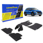 Goodyear Custom Fit Car Floor Liners For Audi Q5 2018-2021 Black/Black 5 Pc. Set All-Weather Diamond Shape Liner Traps Dirt Liquid Rain And Dust Precision Interior Coverage - GY004147
