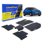 Goodyear Custom Fit Car Floor Liners For Toyota C-HR 2018-2020 Black/Black 5 Pc. Set All-Weather Diamond Shape Liner Traps Dirt Liquid Precision Interior Coverage - GY004174