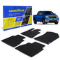 Goodyear Custom Fit Car Floor Liners For Toyota Tundra 2010-2013 CrewMax Black/Black 4 Pc. Set All-Weather Diamond Shape Liner Traps Dirt Liquid Precision Interior Coverage - GY004252