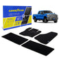 Goodyear Custom Fit Car Floor Liners For Ford F-250 2012-2016 SuperCrew Black/Black 4 Pc. Set All-Weather Diamond Shape Liner Traps Dirt Liquid Precision Interior Coverage - GY004255