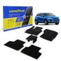 Goodyear Custom Fit Car Floor Liners For Mitsubishi Outlander Sport 2011-2021 Black/Black 5 Pc. Set All-Weather Diamond Shape Liner Traps Dirt Liquid Precision Interior Coverage - GY004258