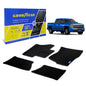 Goodyear Custom Fit Car Floor Liners For Chevrolet (Chevy) Silverado/for GMC Sierra 2007-2013 Crew Cab Black/Black All-Weather Diamond Shape Liner Traps Dirt Precision Interior Coverage - GY004264