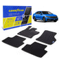 Goodyear Custom Fit Car Floor Liners For Volkswagen (VW) Jetta 2019-2021 Black/Black 4 Pc. Set All-Weather Diamond Shape Liner Traps Dirt Liquid Precision Interior Coverage - GY004279