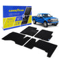 Goodyear Custom Fit Car Floor Liners For Ford F-150 2009-2014 SuperCab Black/Black 4 Pc. Set All-Weather Diamond Shape Liner Traps Dirt Liquid Precision Interior Coverage - GY004300