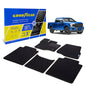 Goodyear Custom Fit Car Floor Liners For Ford F-150 2015-2021 SuperCab Black/Black 5 Pc. Set All-Weather Diamond Shape Liner Traps Dirt Liquid Precision Interior Coverage - GY004303