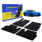 Goodyear Custom Fit Car Floor Liners For Tesla Model S 2014-2020 Black/Black 4 Pc. Set All-Weather Diamond Shape Liner Traps Dirt Liquid Precision Interior Coverage - GY004309