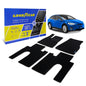 Goodyear Custom Fit Car Floor Liners For Tesla Model X 2017-2021 Black/Black 4 Pc. Set All-Weather Diamond Shape Liner Traps Dirt Liquid Precision Interior Coverage - GY004312