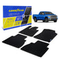 Goodyear Custom Fit Car Floor Liners For Toyota Tundra 2012-2021 Double Cab Black/Black 4 Pc. Set All-Weather Diamond Shape Liner Traps Dirt Liquid Precision Interior Coverage - GY004315