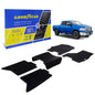 Goodyear Custom Fit Car Floor Liners For Dodge Ram 2500 2012-2018 Crew Cab Black/Black 5 Pc. Set All-Weather Diamond Shape Liner Traps Dirt Liquid Precision Interior Coverage - GY004327