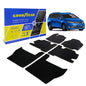 Goodyear Custom Fit Car Floor Liners For Chrysler Pacifica 2017-2021 Black/Black 6 Pc. Set All-Weather Diamond Shape Liner Traps Dirt Liquid Precision Interior Coverage - GY004330