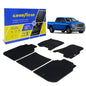 Goodyear Custom Fit Car Floor Liners For Dodge Ram 2500 2019-2021 Crew Cab Black/Black 5 Pc. Set All-Weather Diamond Shape Liner Traps Dirt Liquid Precision Interior Coverage - GY004351