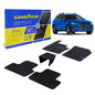 Goodyear Custom Fit Car Floor Liners For Volvo XC60 2018-2021 Black/Black 5 Pc. Set All-Weather Diamond Shape Liner Traps Dirt Liquid Precision Interior Coverage - GY004357