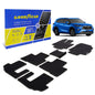 Goodyear Custom Fit Car Floor Liners For Toyota Highlander 2020-2021 Black/Black 7 Pc. Set All-Weather Diamond Shape Liner Traps Dirt Liquid Precision Interior Coverage - GY004369