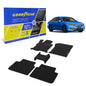 Goodyear Custom Fit Car Floor Liners For Honda Accord 2013-2017 Sedan Black/Black 5 Pc. Set All-Weather Diamond Shape Liner Traps Dirt Liquid Rain And Dust Precision Interior Coverage - GY004384v