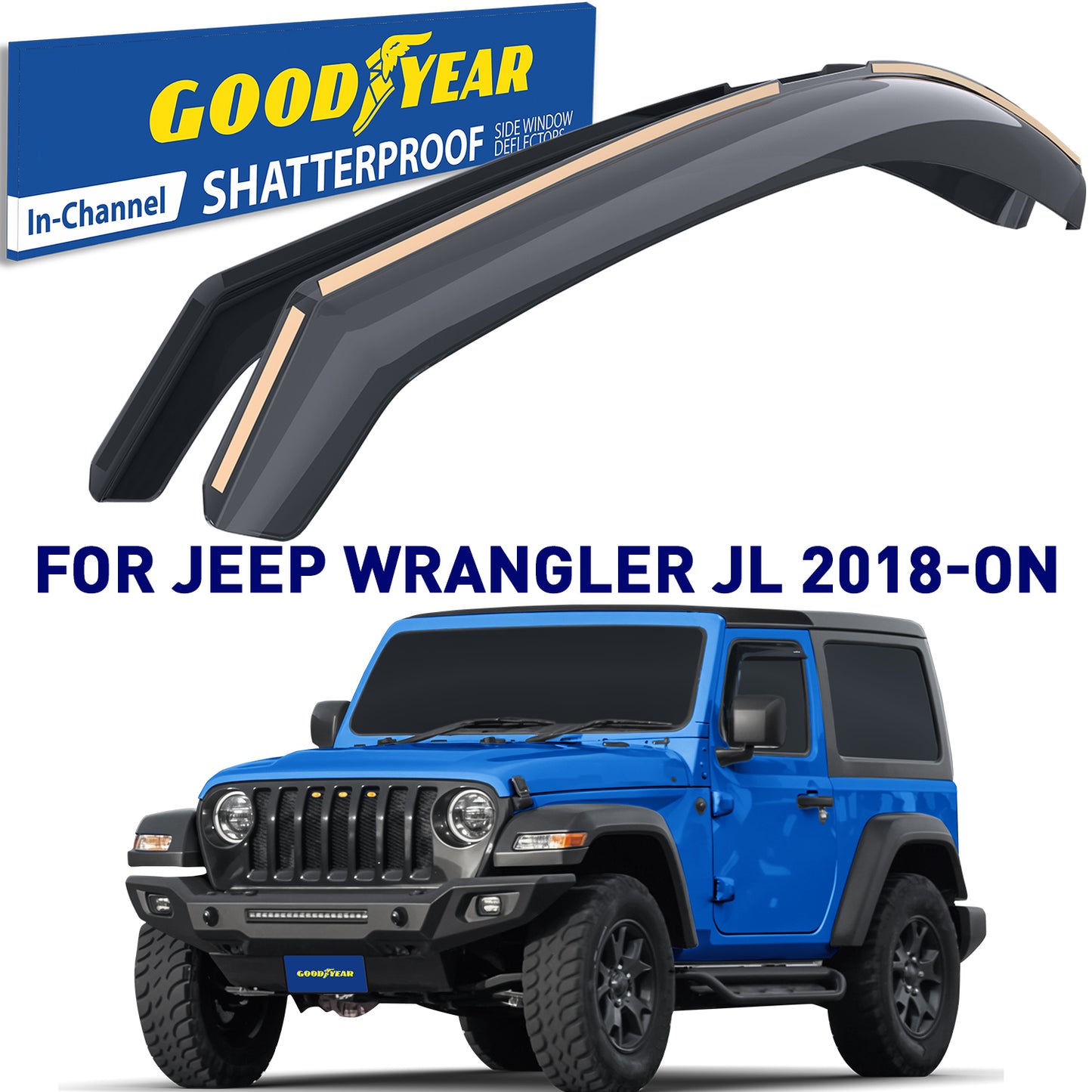 GOODYEAR In-Channel Window Deflectors Shatterproof