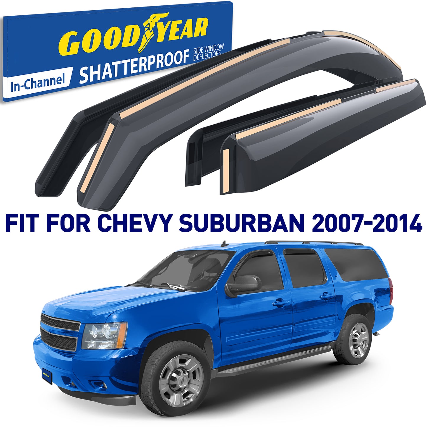 GOODYEAR In-Channel Window Deflectors Shatterproof
