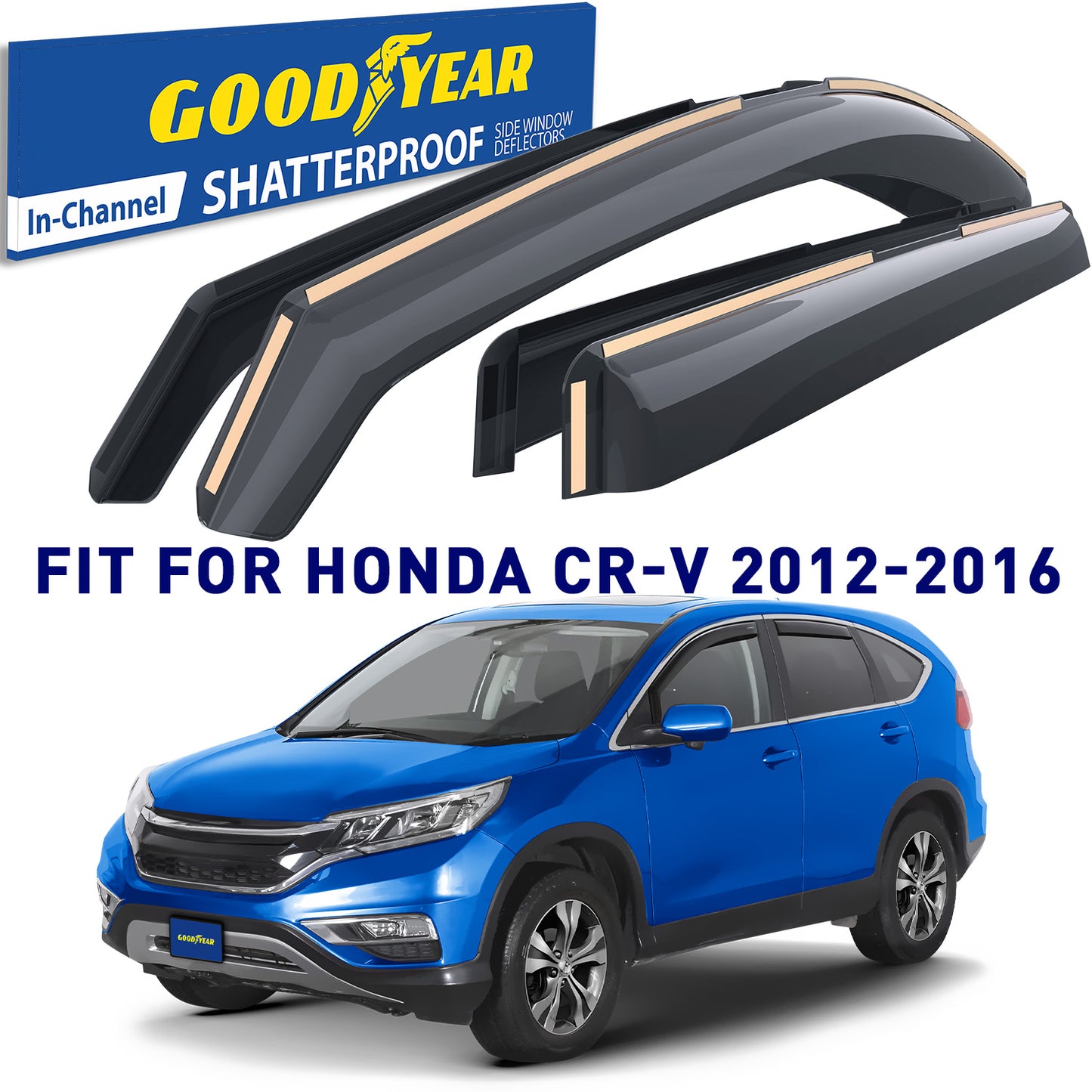 GOODYEAR In-Channel Window Deflectors Shatterproof