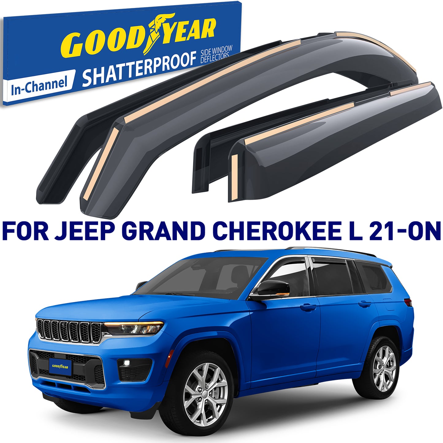 GOODYEAR In-Channel Window Deflectors Shatterproof