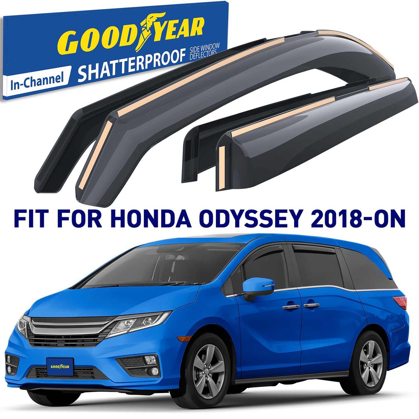 GOODYEAR In-Channel Window Deflectors Shatterproof