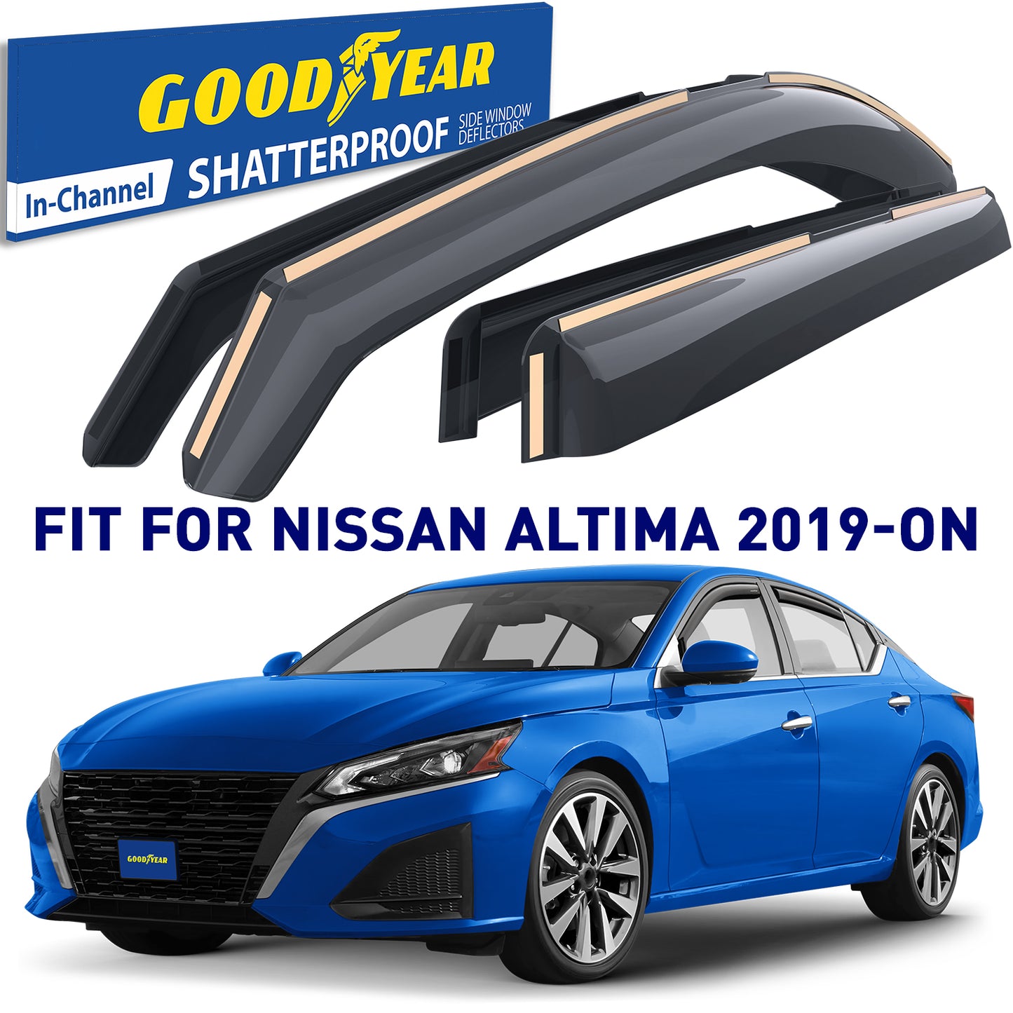 GOODYEAR In-Channel Window Deflectors Shatterproof
