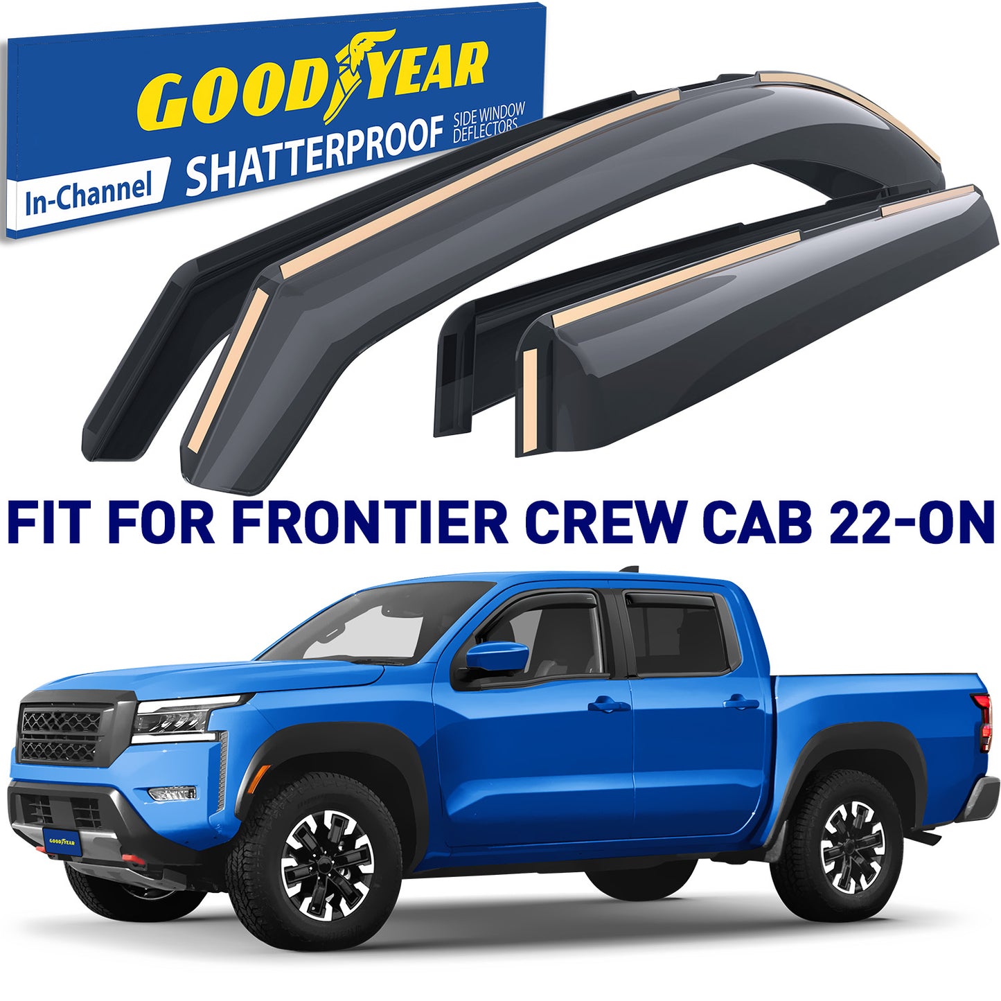 GOODYEAR In-Channel Window Deflectors Shatterproof