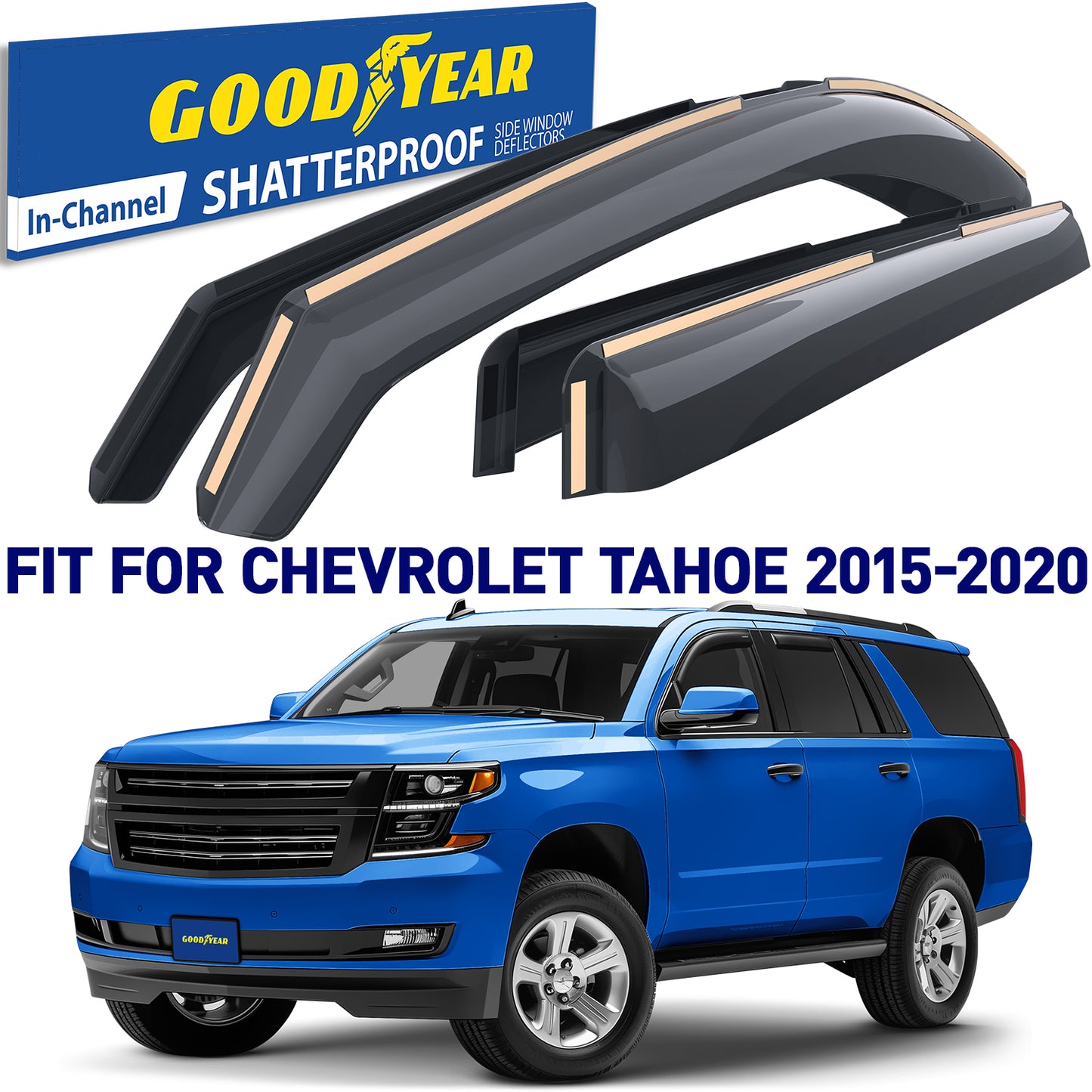 GOODYEAR In-Channel Window Deflectors Shatterproof