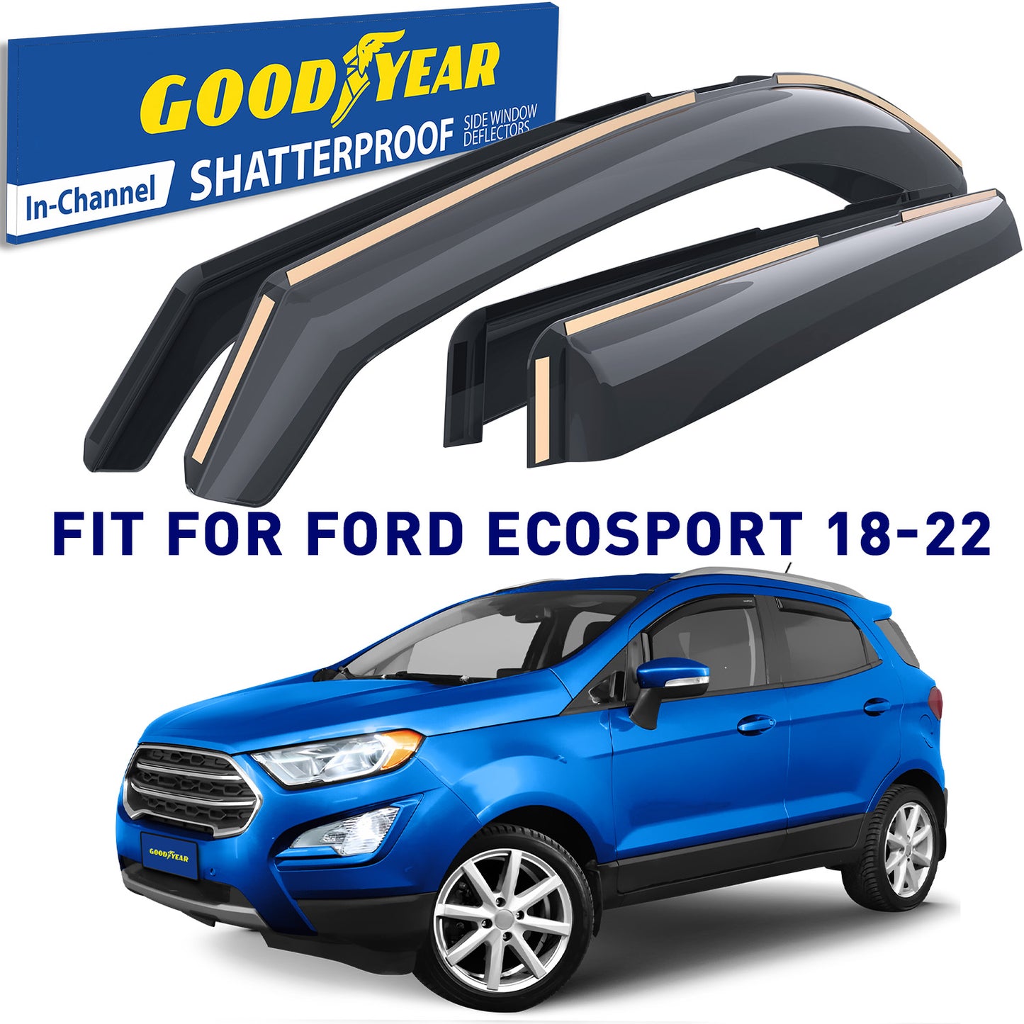 GOODYEAR In-Channel Window Deflectors Shatterproof