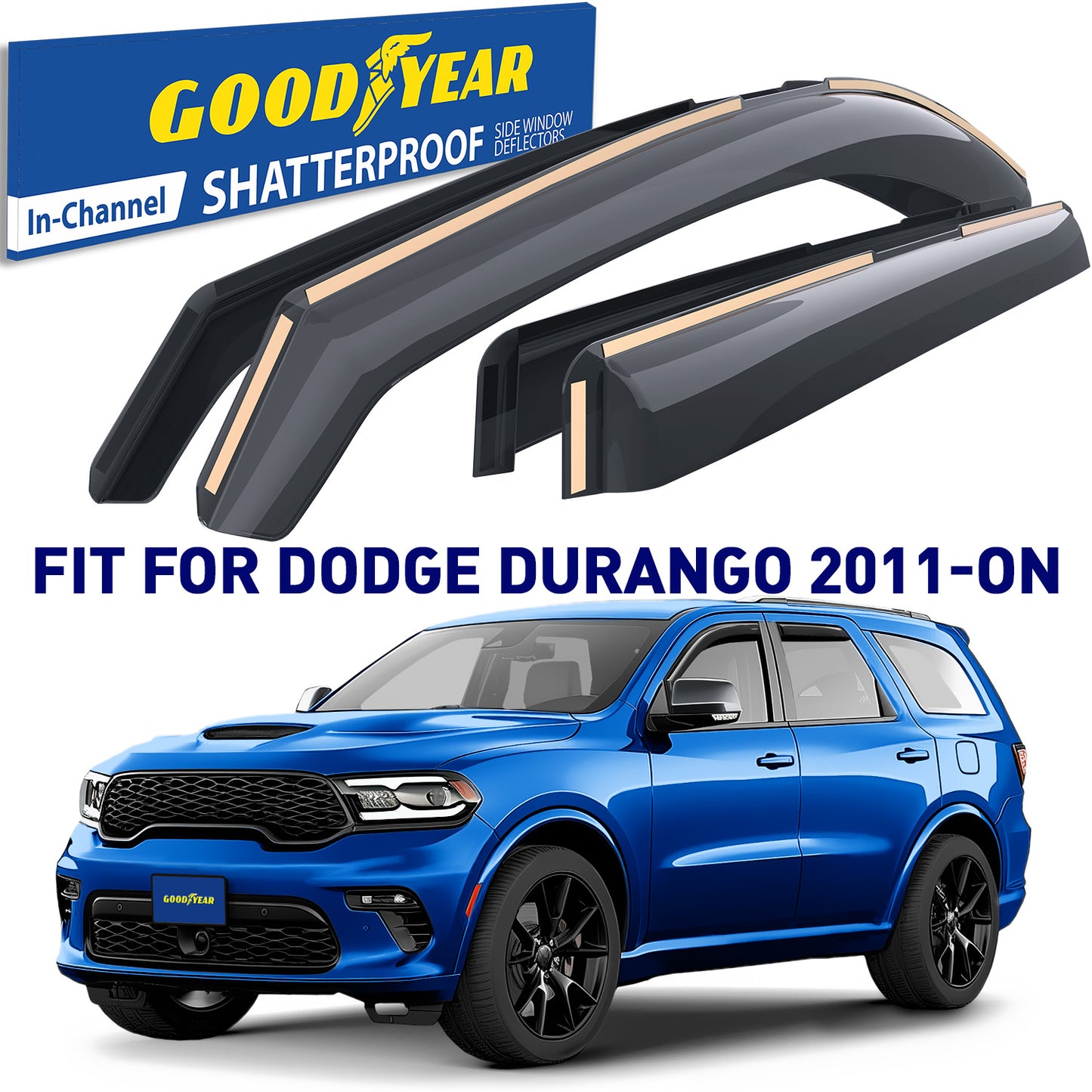 GOODYEAR In-Channel Window Deflectors Shatterproof