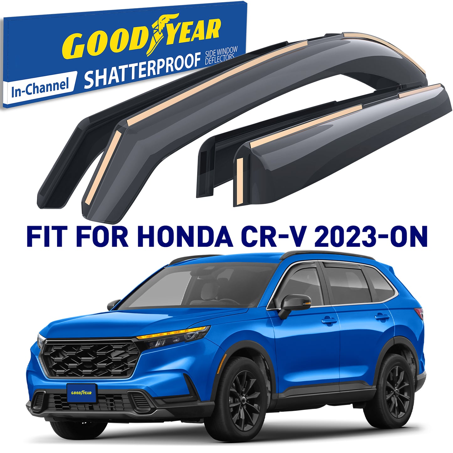 GOODYEAR In-Channel Window Deflectors Shatterproof