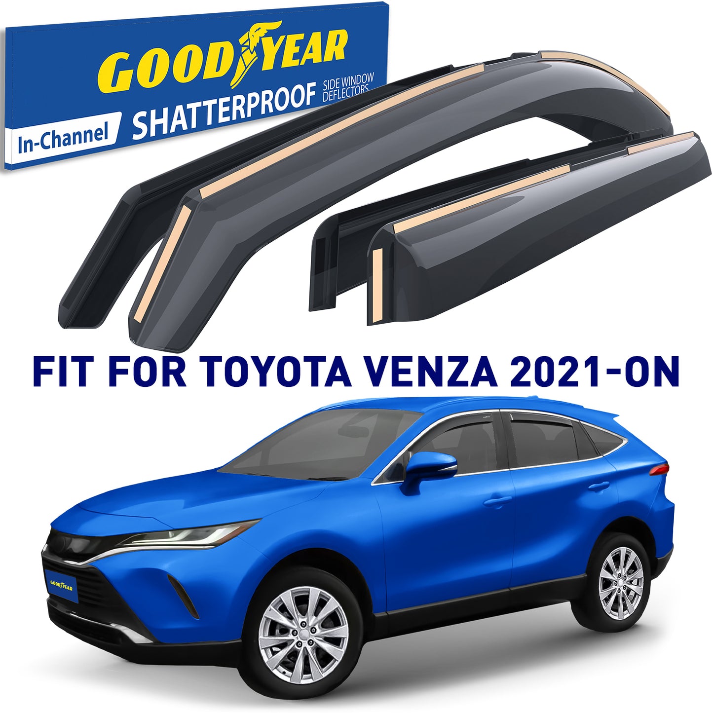 GOODYEAR In-Channel Window Deflectors Shatterproof