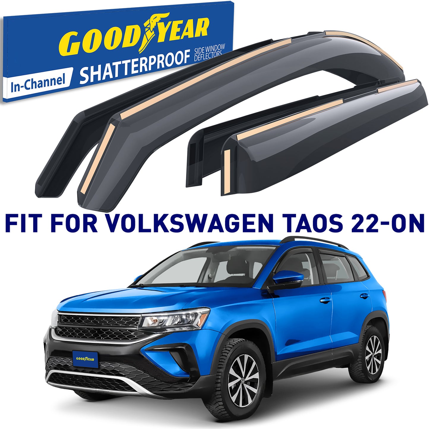 GOODYEAR In-Channel Window Deflectors Shatterproof