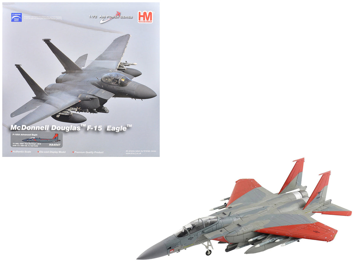 Boeing F-15SA (Saudi Advanced) Eagle Fighter Aircraft "12-1002 USAF Test Markings" (2018) Saudi Royal Air Force "Air Power Series" 1/72 Diecast Model by Hobby Master  free shipping USA