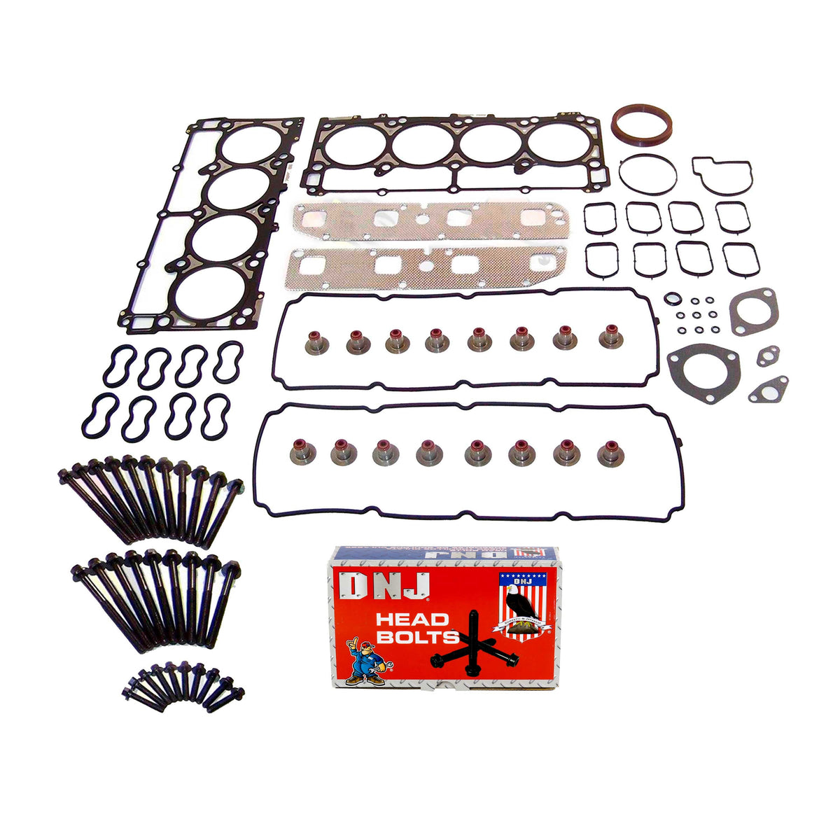 Cylinder Head Gasket set with Head Bolt Kit for 2003-2006 Chrysler, Dodge, Jeep 5.7L V8 HEMI