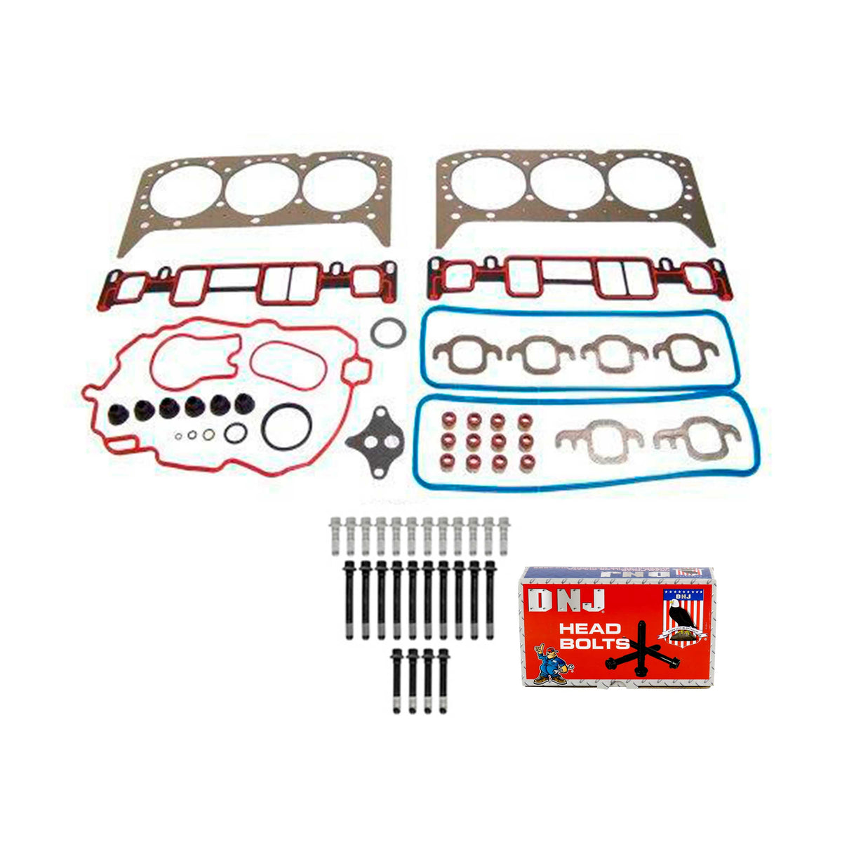 Cylinder Head Gasket set with Head Bolt Kit for 1996-2006 Chevrolet, GMC, Isuzu, Oldsmobile 4.3L V6