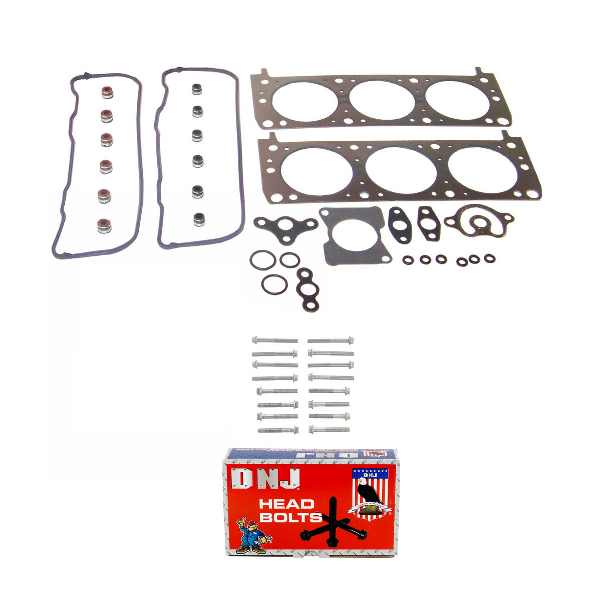Cylinder Head Gasket set with Head Bolt Kit 1987-1990 Buick,Chevrolet,Oldsmobile,Pontiac 2.8L-3.1L