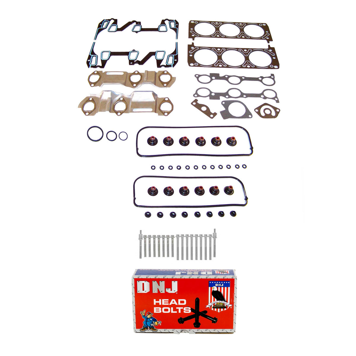 Cylinder Head Gasket set with Head Bolt Kit 1996 Buick,Chevrolet,Oldsmobile,Pontiac 3.1L