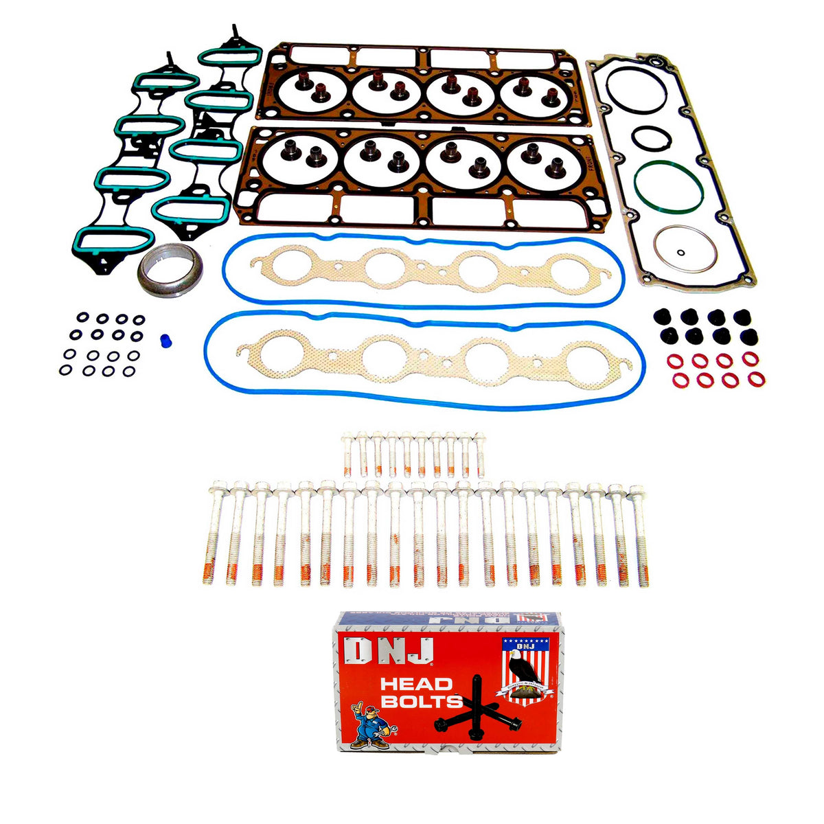 Cylinder Head Gasket set with Head Bolt Kit 2005-2009 Cadillac,Chevrolet,GMC,Saab 6.0L