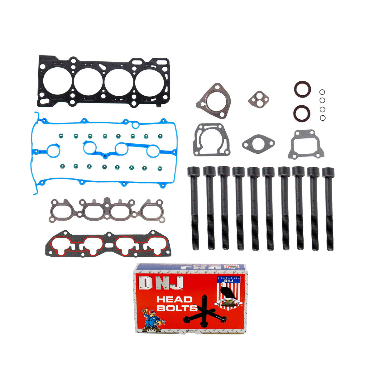 Cylinder Head Gasket set with Head Bolt Kit 2000-2003 Mazda 2.0L