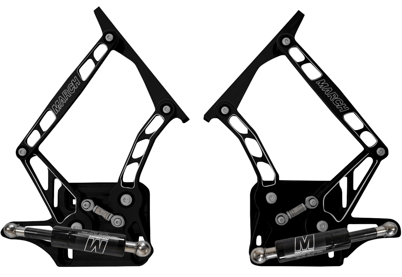 Hood Hinges For 1964 - 1965 Ford Falcon Billet  Black Onyx