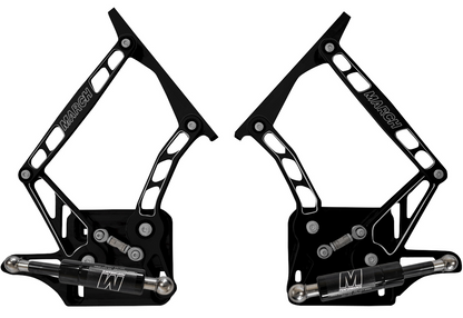Hood Hinges For 1964 - 1965 Ford Falcon Billet  Black Onyx