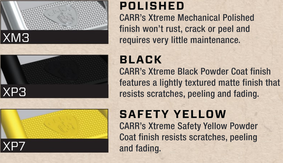 CARR  - 108221-1 - HOOP II; Assist/Side Step; XP3 Black Powder Coat; Single