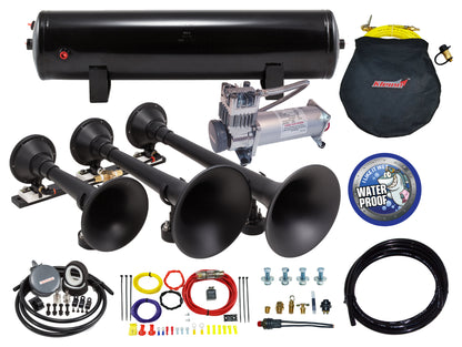Kleinn Air Horns - HK9-Slimline - Black Triple Train Horn