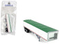 Covered Grain Trailer White with Green Tarp 1/87 (HO) Plastic Model Car by HO Logistics  free shipping USA