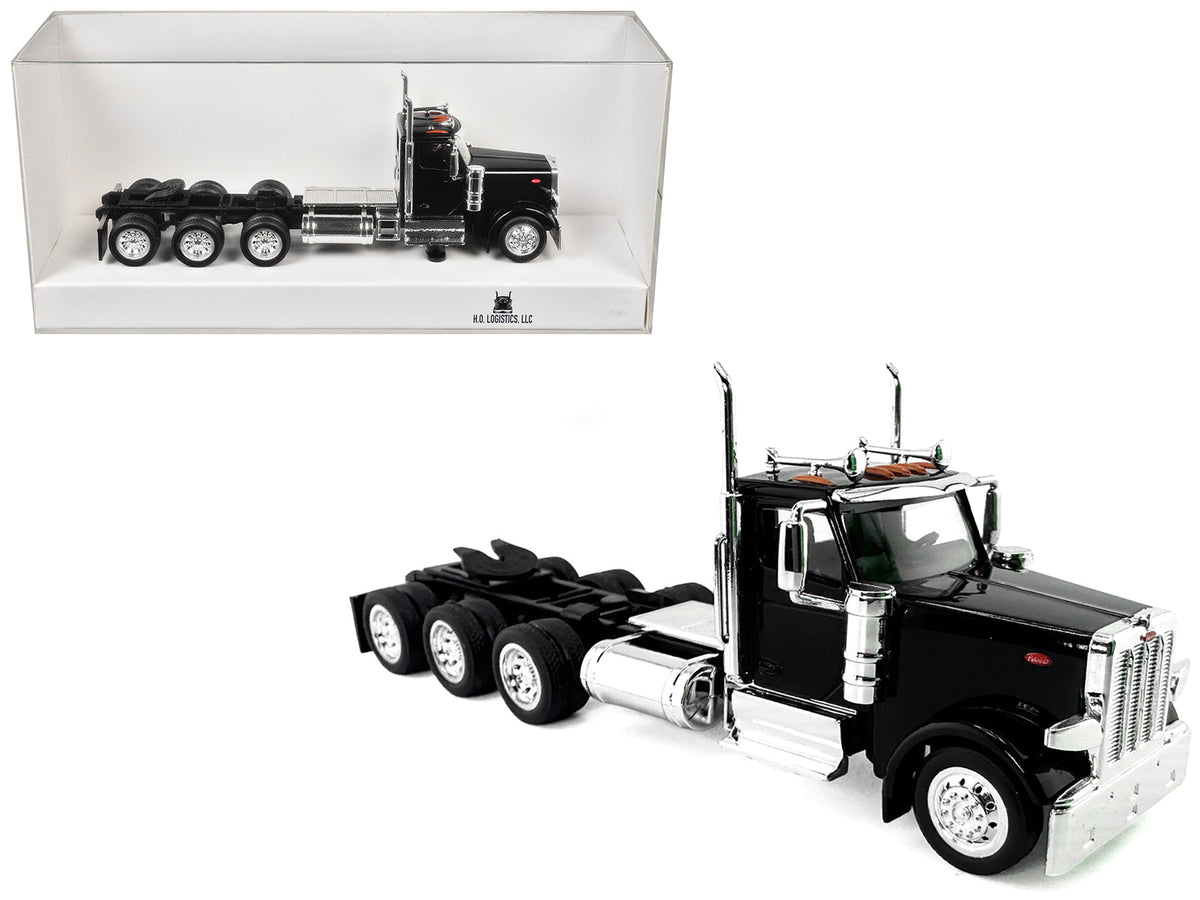 Peterbilt 589 3-Axel Day Cab Black 1/87 (HO) Plastic Model Car by HO Logistics  free shipping USA